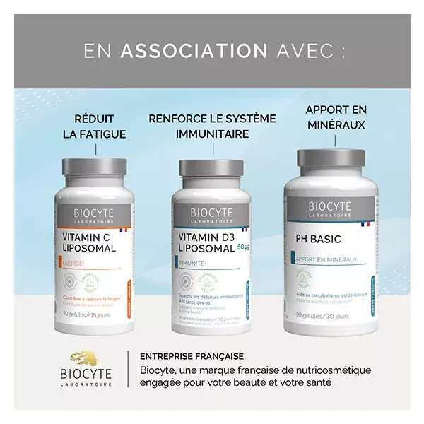Biocyte Cal/Mag/Zinc Lipossomal - Cálcio, Magnésio e Zinco Lipossomal - 60 Cápsulas