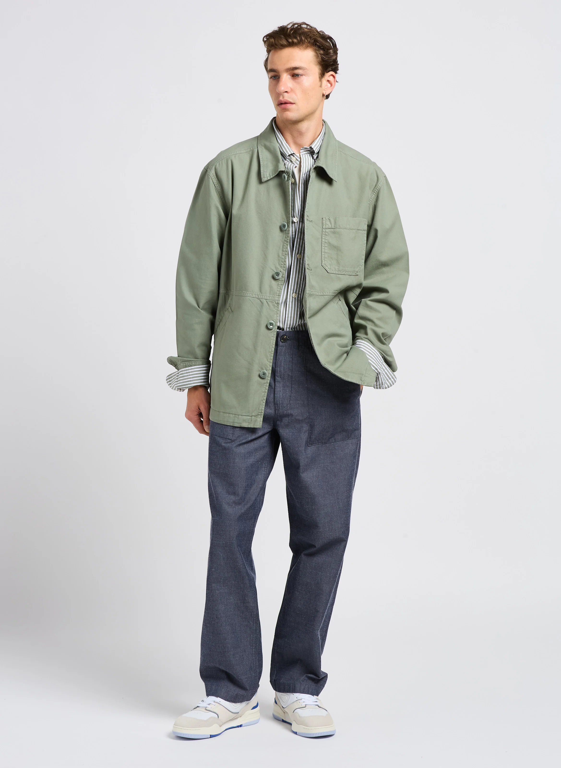 FLINT - Pantalon droit en coton bio | Bleu
