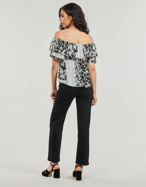 Desigual - BLUS_ANAÏS - Noir / Blanc