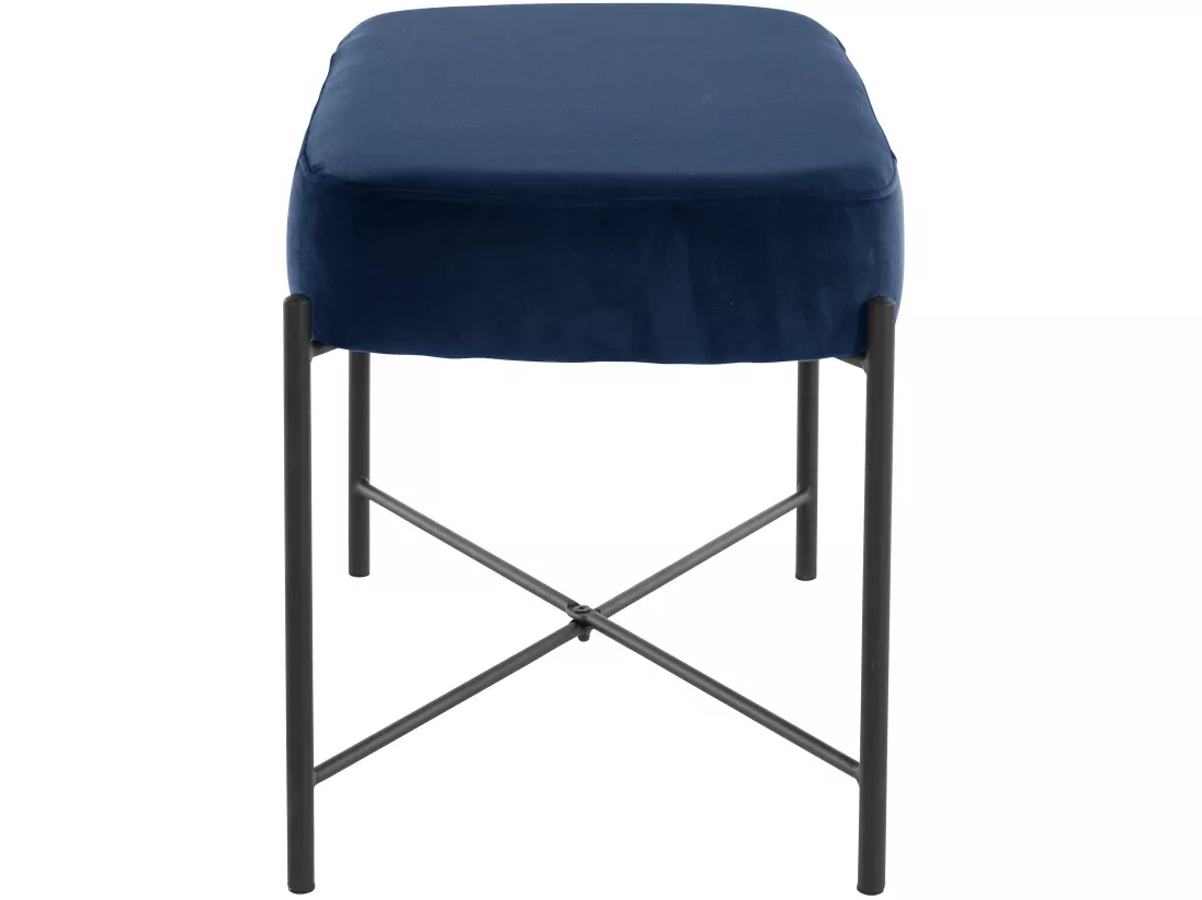 Berry | Banc en velours bleu foncé