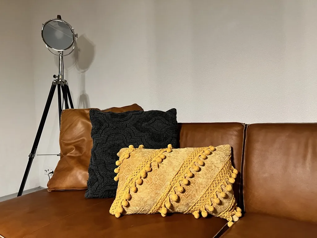 Sierkussen AYROOR 30 x 50 cm Mosterdgeel geometrisch patroon