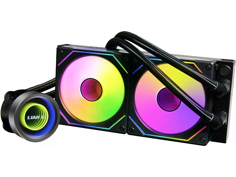 Lian Li Wasserkühlung Galahad II 240 Trinity SL-INF Schwarz Wasserkühler für Intel und AMD Prozessorsockel mit leisen RGB-Lüftern