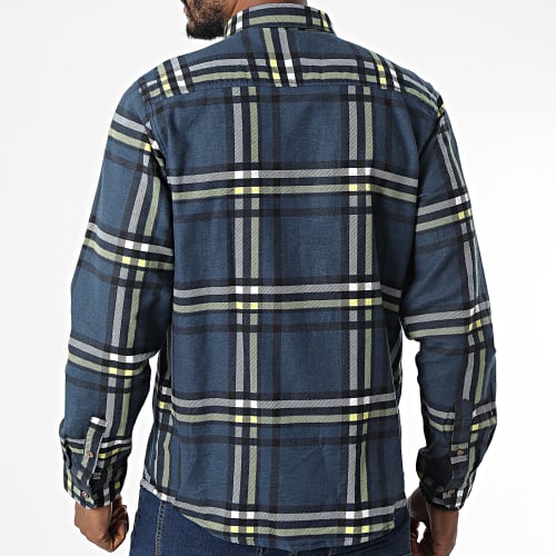 Chemise Manches Longues A Carreaux Arnault Bleu Marine
