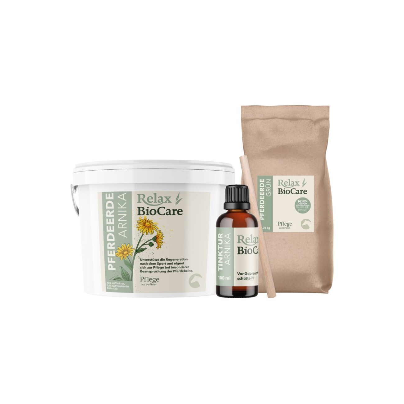 Relax-Biocare Pferdeerde-Set Arnika 500 ml