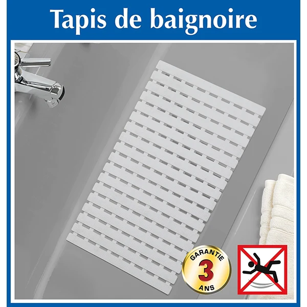 Tapis de baignoire blanc Arinos 63 cm Wenko by Maximex