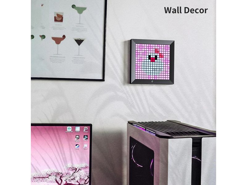 Divoom Pixoo 16 x 16 Pixel Art LED Display Programmierbarer Pixel Art LED-Bildschirm