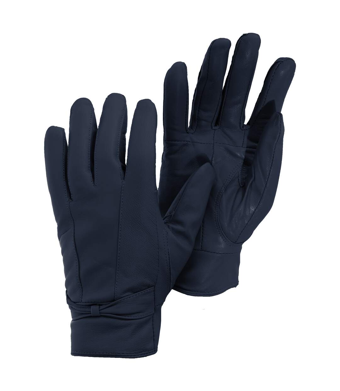 Gants unis en cuir - Femme (Bleu marine) - UTGL309