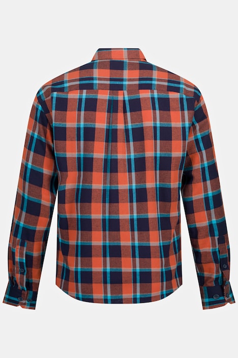STHUGE Karohemd, Langarm, Flanell, Modern Fit, Kentkragen, bis 8 XL