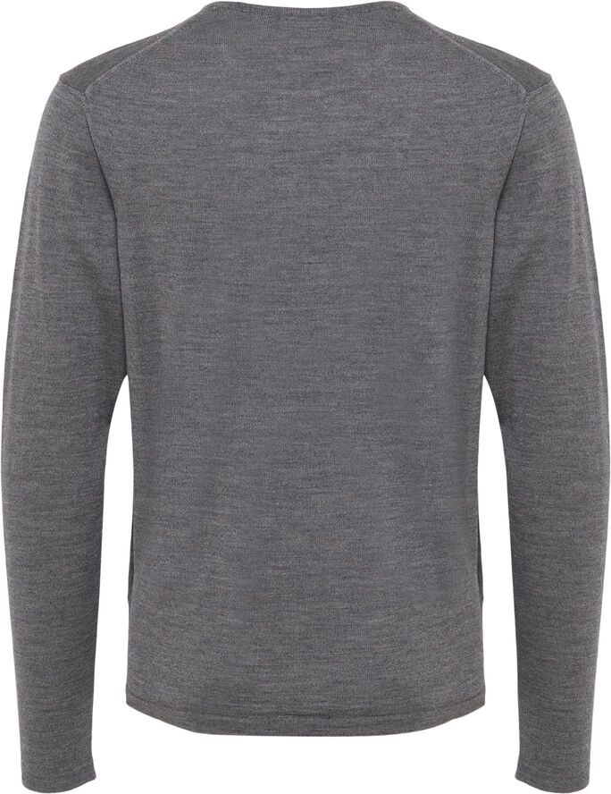 Casual Friday CFKENT Merino Crew Neck Knit Pewter mix