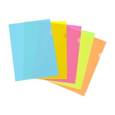 Viquel Happy Fluo - 10 Pochettes coin - A4 - couleurs assorties
