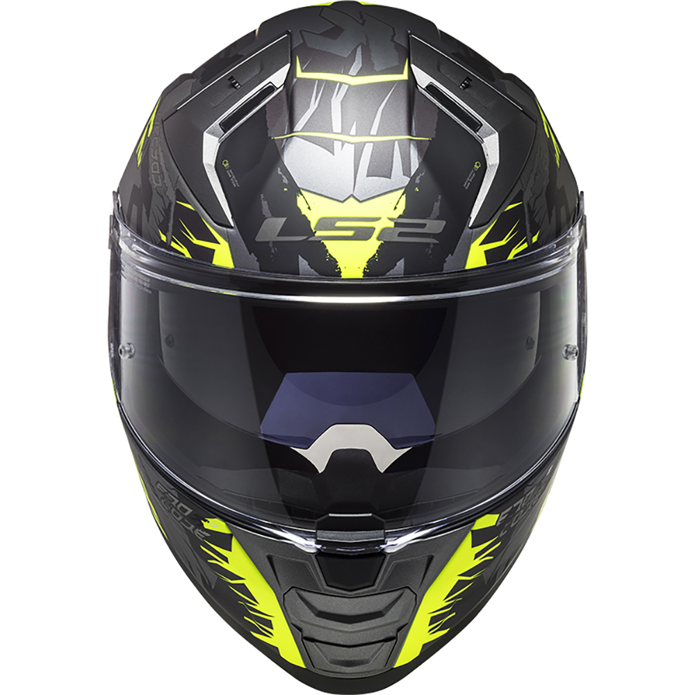 LS2 - Casque FF811 Vector II Techbot Titanium mat / Jaune fluo