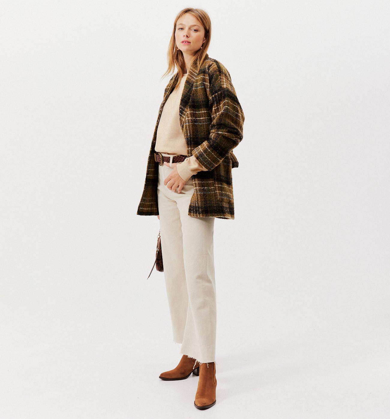Sweat-shirt en molleton Femme - Beige
