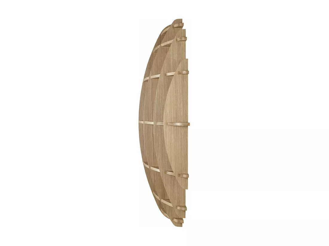 Etagère murale Demi lune panneaux de fibres plaquage chêne DEVA