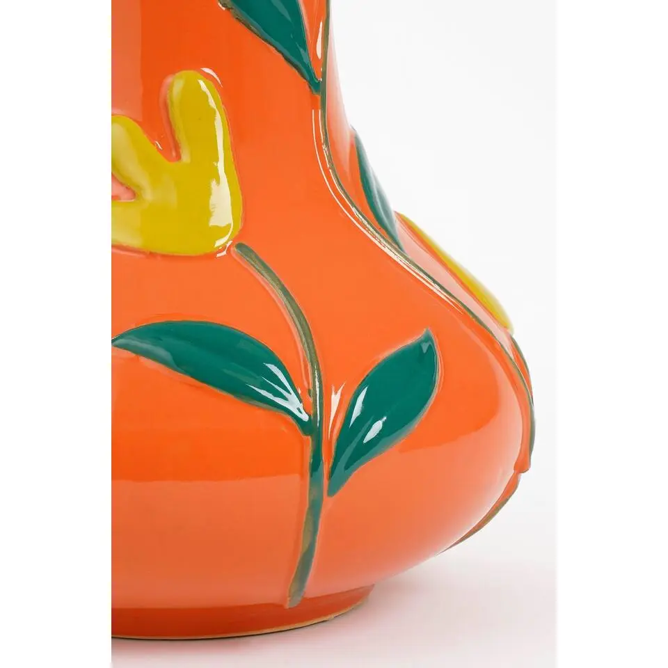 Mica Decorations Ava Vaas - H30 x Ø25 cm - Keramiek - Oranje