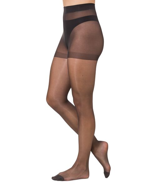 2 collants brillants 15 deniers anthracite