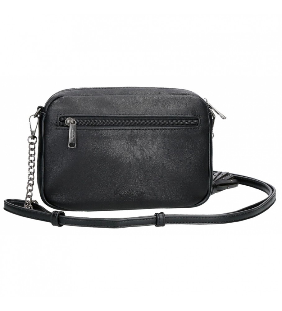 Bolsa de ombro com dois compartimentos Pepe Jeans Donna Black