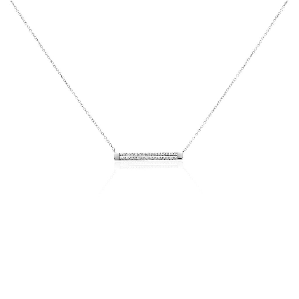 Collier Ulysses Argent Blanc Oxyde De Zirconium