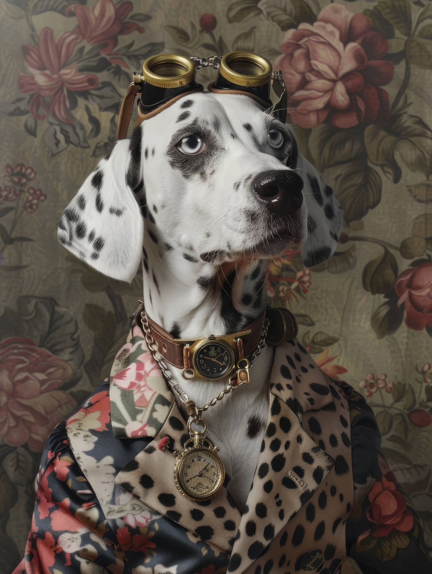 Canvas schilderij van een Dalmatische hond 40x60 cm