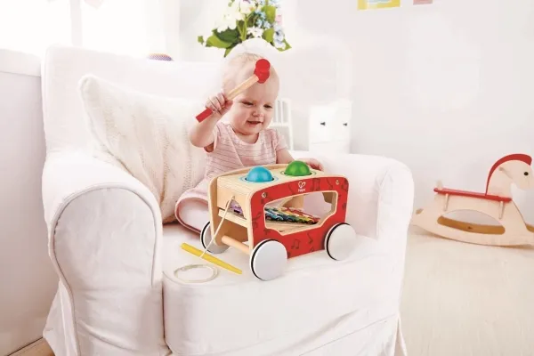 Hape Pull along activity wagon