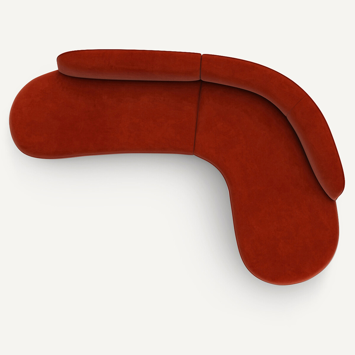 AM.PM<br>Sofá de canto em veludo, design Rosebury E.Gallina