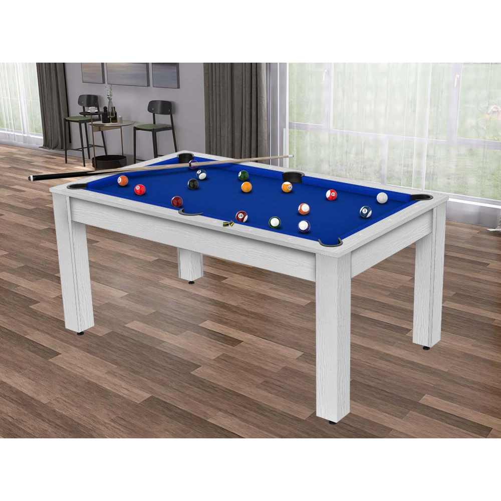 Billard convertible table 6 personnes texas + plateau 2 en 1 dinatoire et ping p