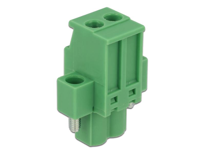 Delock Hutschiene/DIN Rail Terminalblock 2Pin Delock Terminalblock Set für Hutschienen 2 Pin mit Schraubverriegelung