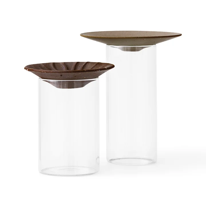 Audo - Cresco Propagation Vase, braun / beige (2er-Set)