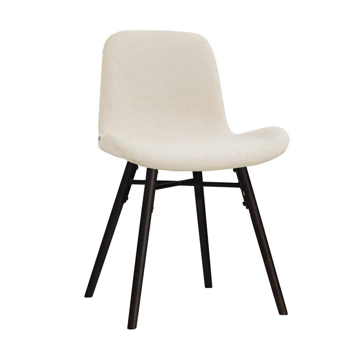 Eetkamerstoel Nena-Fé zwart houten onderstel cottonbeige