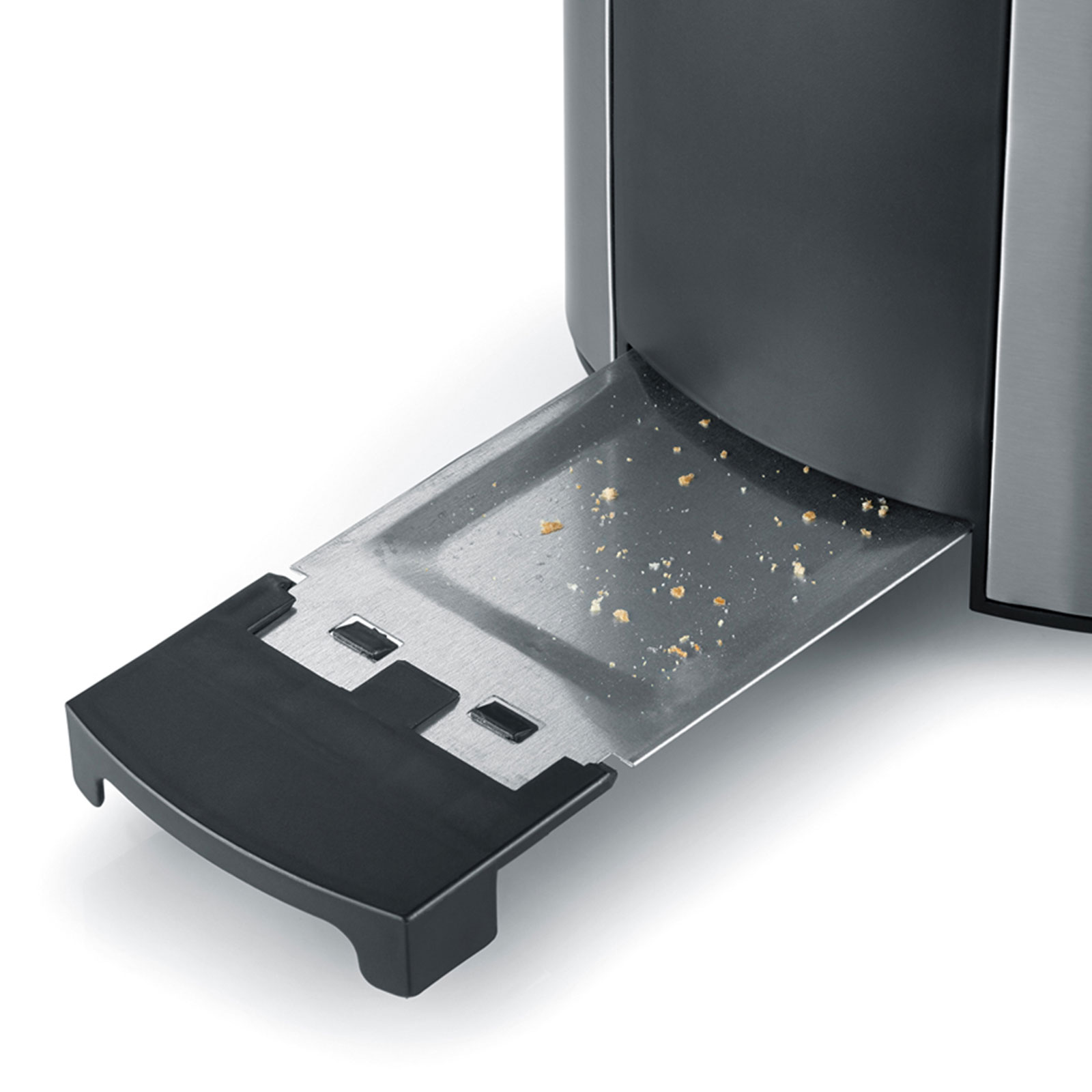 SEVERIN Toaster AT 2589 - Edelstahl-schwarz - 2 Scheiben - 800 W