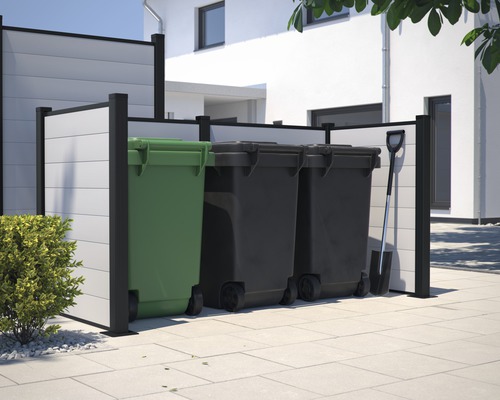 Enkelvoudig profiel Konsta insteekhek WPC 177 x 15 cm crèmewit