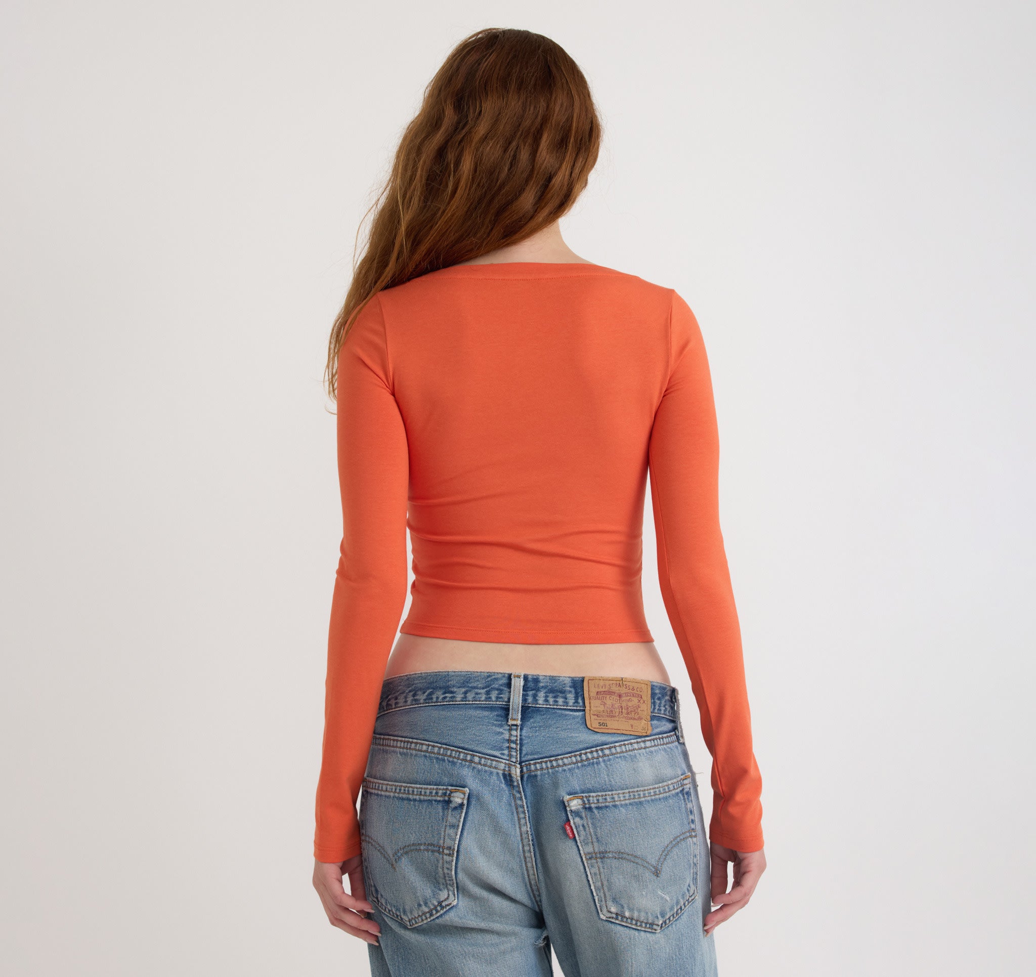TENCEL™ MODAL<br>Everyday Scoop Neck Long Sleeve Tee