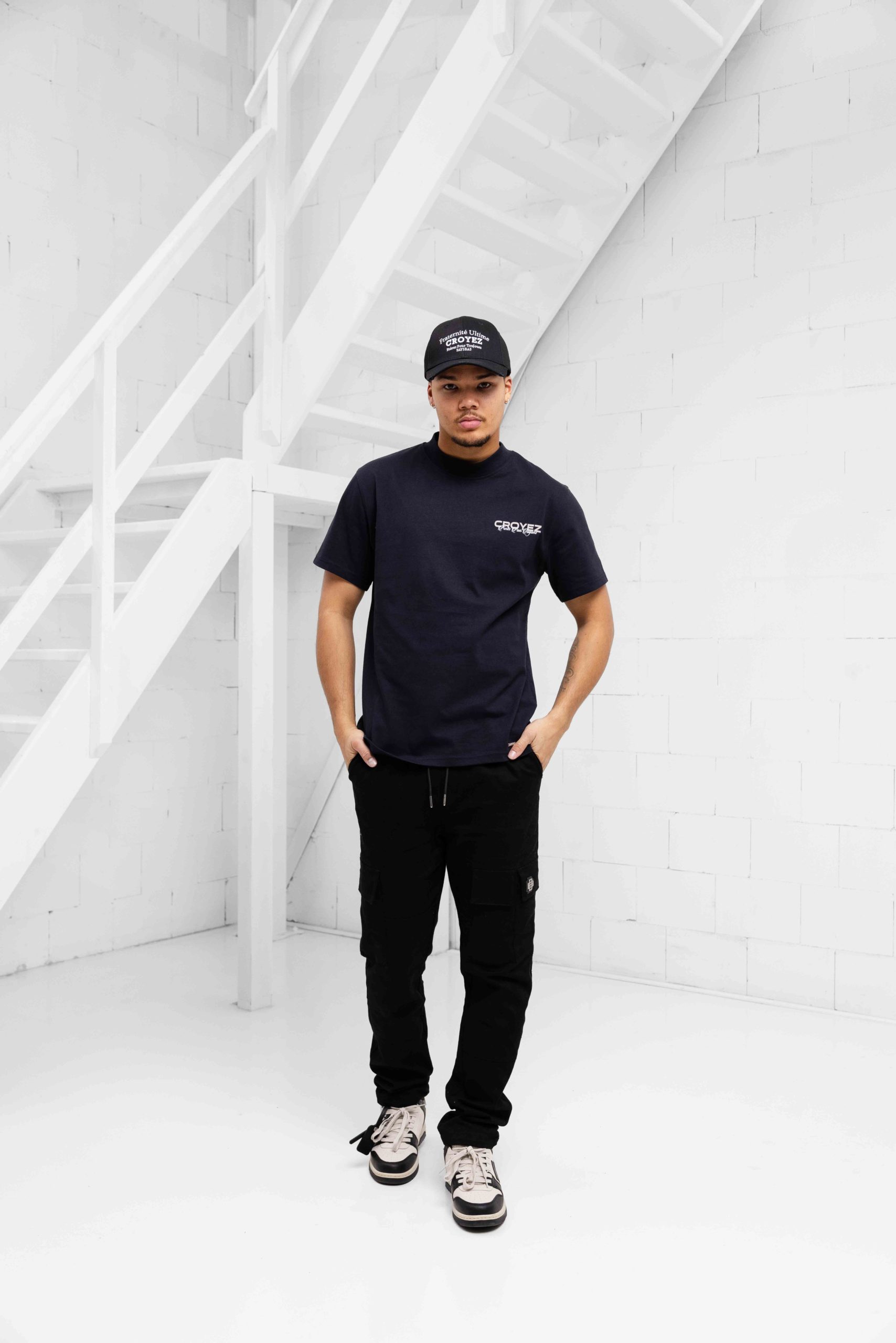 Black Bananas Monogram Cargo Broek Heren Zwart