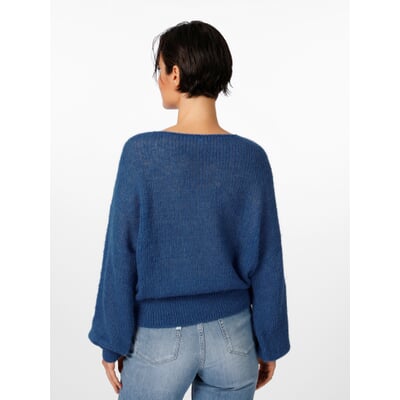 Damenpullover V-Ausschnitt, Blau