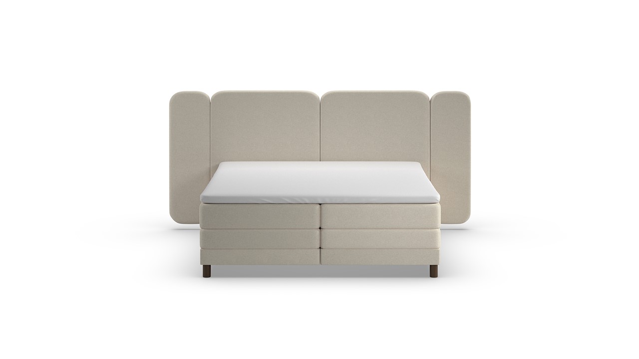 Elektrische boxspring Ridge - Wool look natural