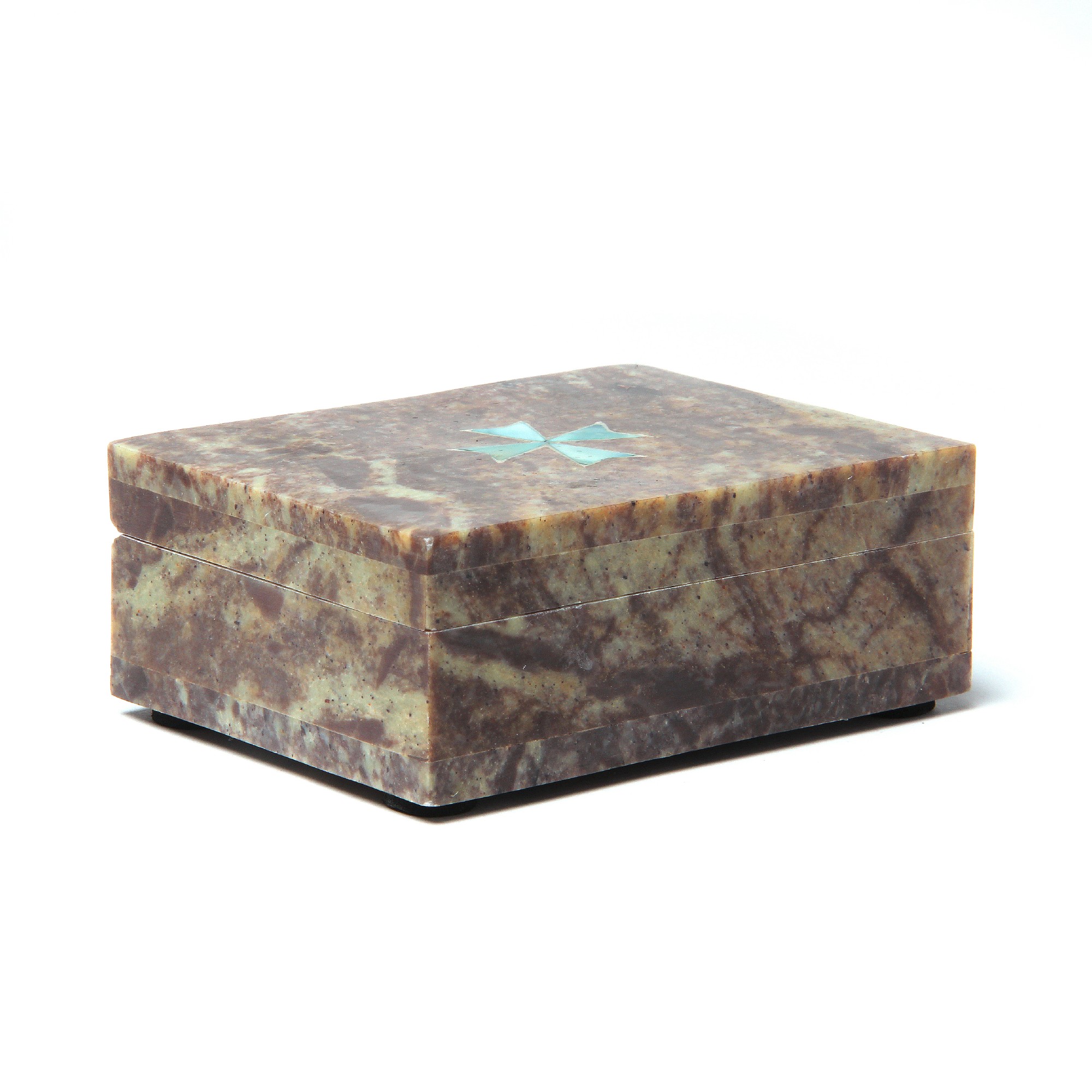 Speckstein-Box 'Divani', T 10 cm, B 8 cm, H 4 cm von fischer's lagerhaus