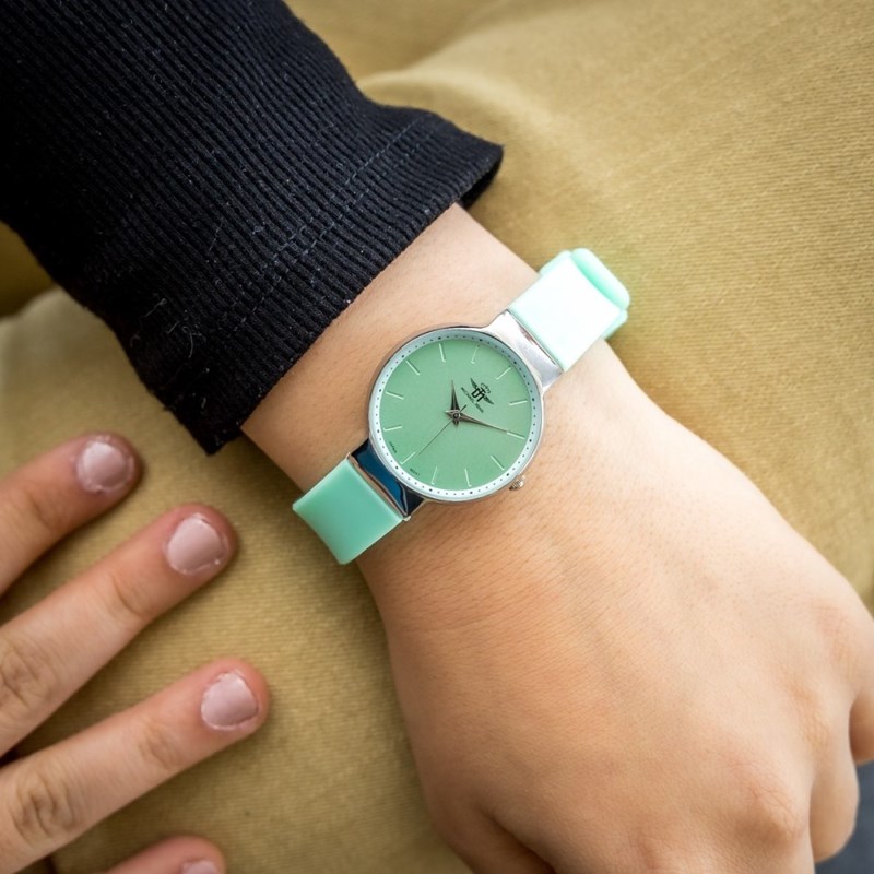 Montre Femme M. JOHN bracelet Silicone Vert