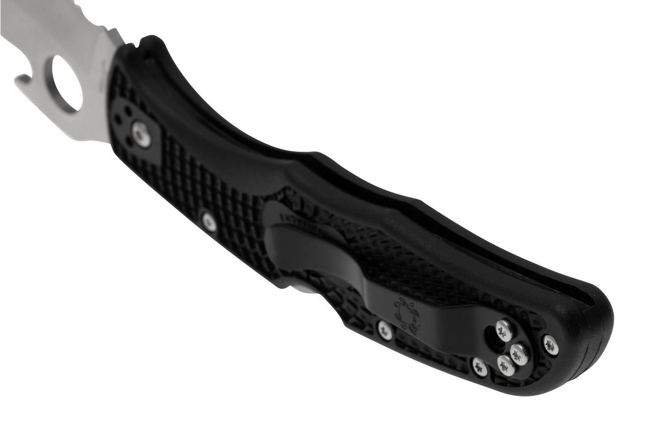 Spyderco Matriarch 2 Emerson Opener C12SBK2W Black FRN, serrated zakmes