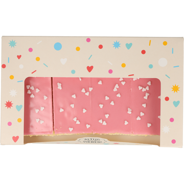 Jumbo - Roze Tompouce met Hartjesdecoratie - 4 Stuks