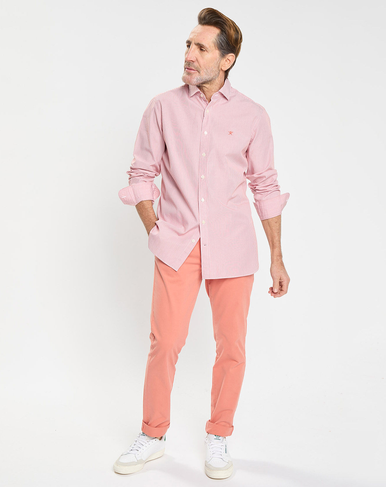Hackett London Chemise Slim Fit Pop Milleraies rouge/blanc