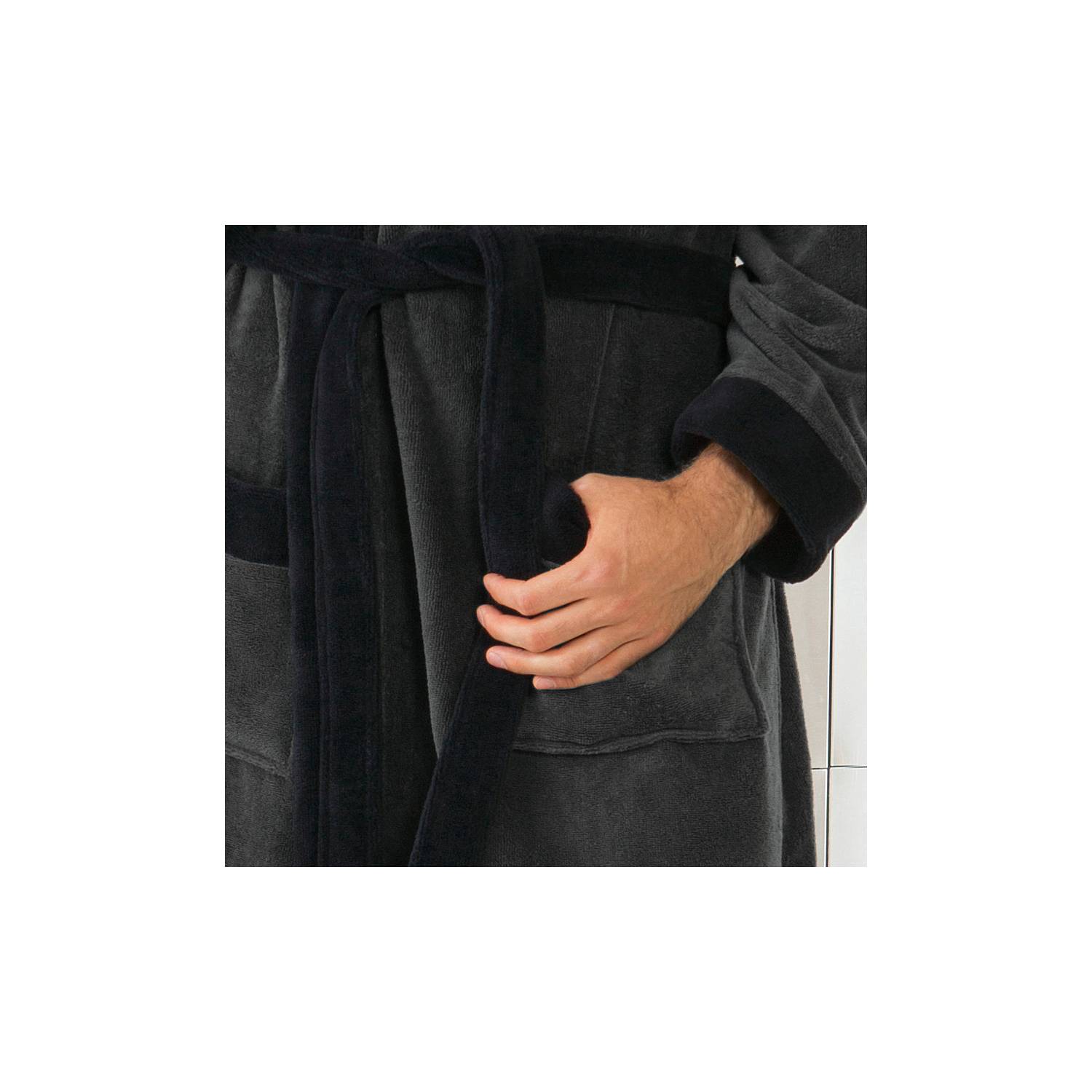 Softvelours Herren-Bademantel 