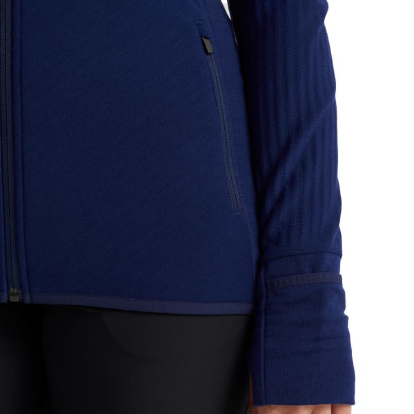 Veste polaire randonnée ICEBREAKER W DESCENDER LS ZIP ROYAL NAVY