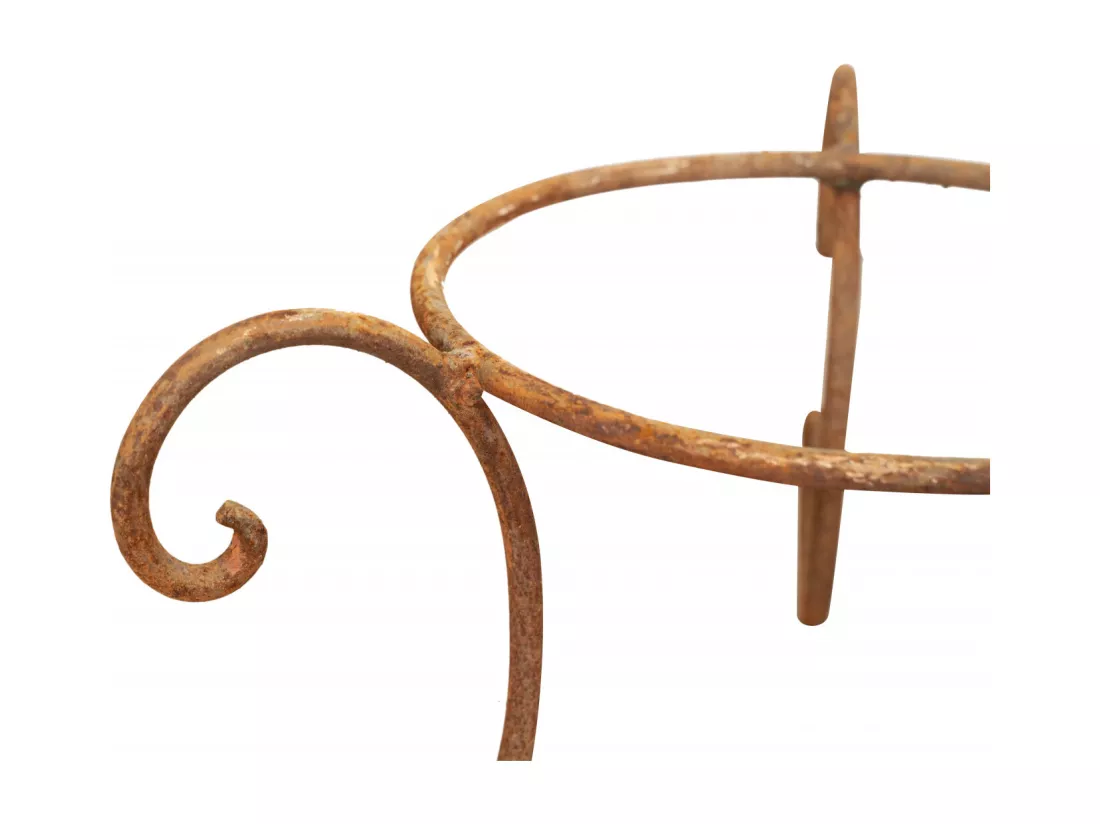BISCOTTINI Support de Plantes - Fonte avec Finition Antique - Porte-Fleurs - Intérieur et Extérieur - Jardinière - Jardin - Salon - Salle à Manger - Présentoir - Décoratif - 38x38x20 cm