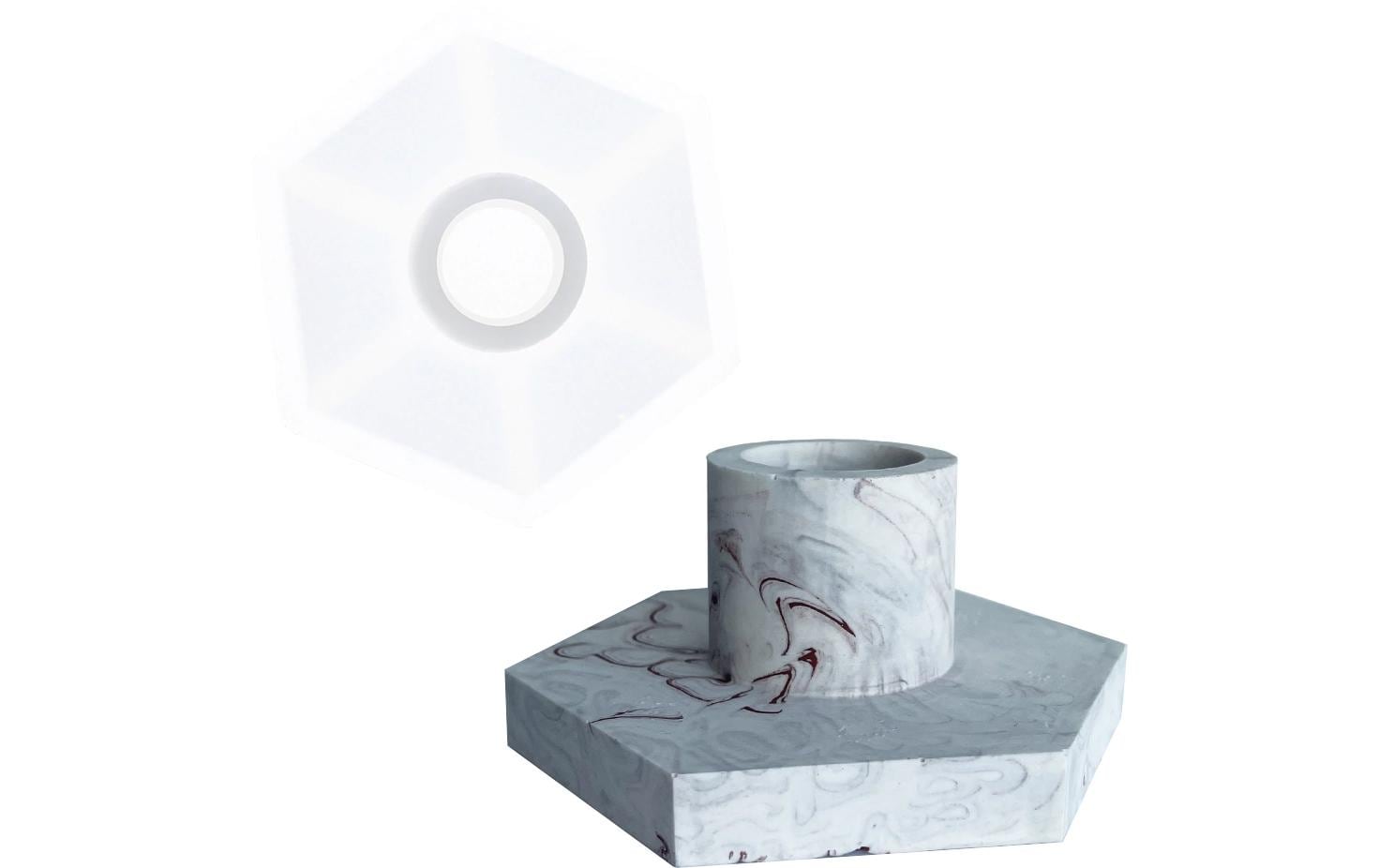 Giessform Kerzenhalter 10 cm x 5 cm x 8.2 cmSilikongiessform