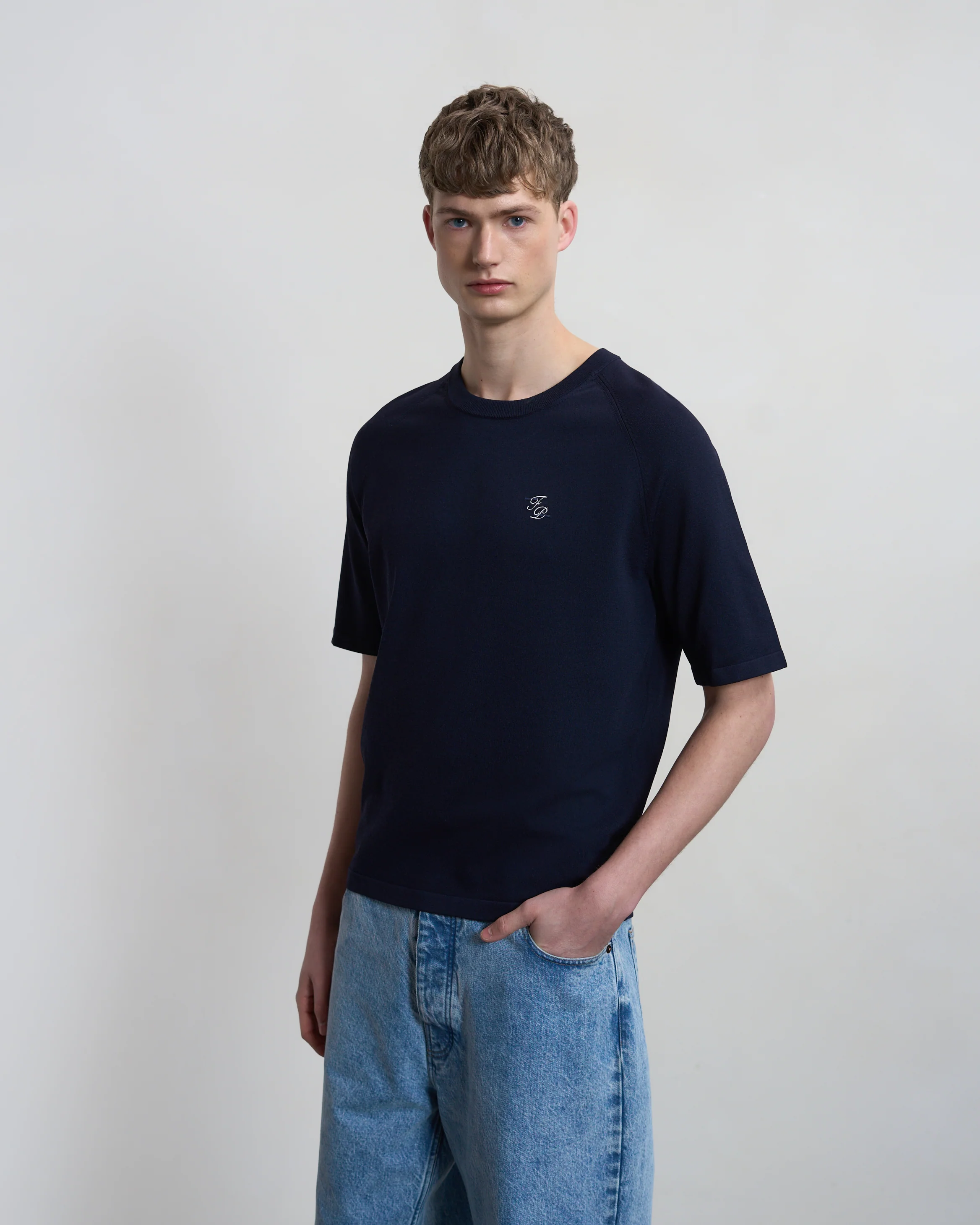 Knit T-shirt Raglan Navy