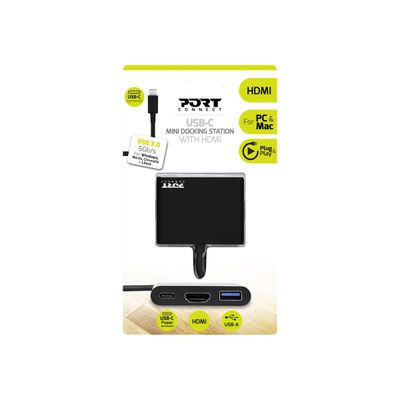 PORT Connect - mini station d'accueil USB-C pour PC et Mac - HDMI, USB 3.0
