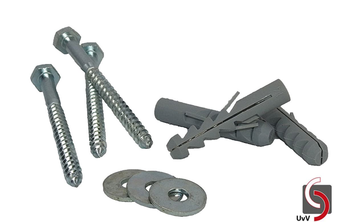 Montageset schroeven voor UVV WHEEL parkeerbarrière parkeerstopper / 120 cm
