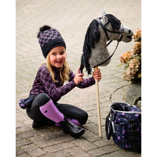 Trainingsshirt QHP Lize Kids Zwart-paars