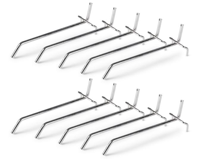 Ondis24 Metalen Pegboard Haken 12 cm 10-delige Set