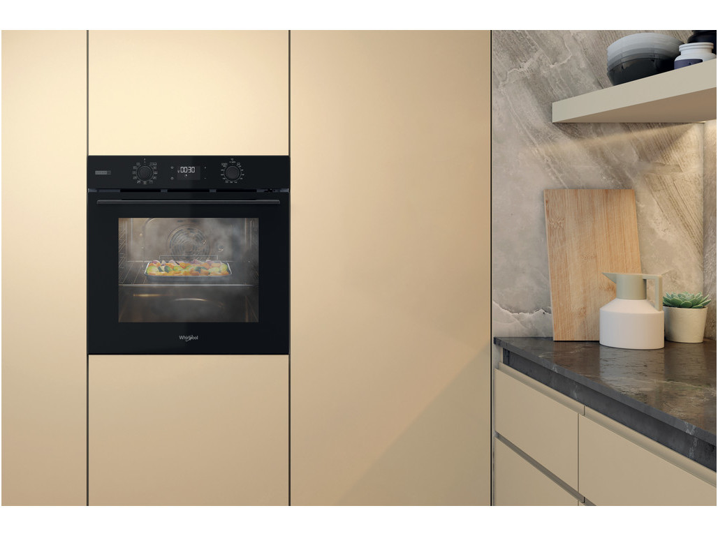 FORNO MULTIFUNÇÕES WHIRLPOOL OMSK58RU1SB PRETO PIROLITICO A  71L 3300W