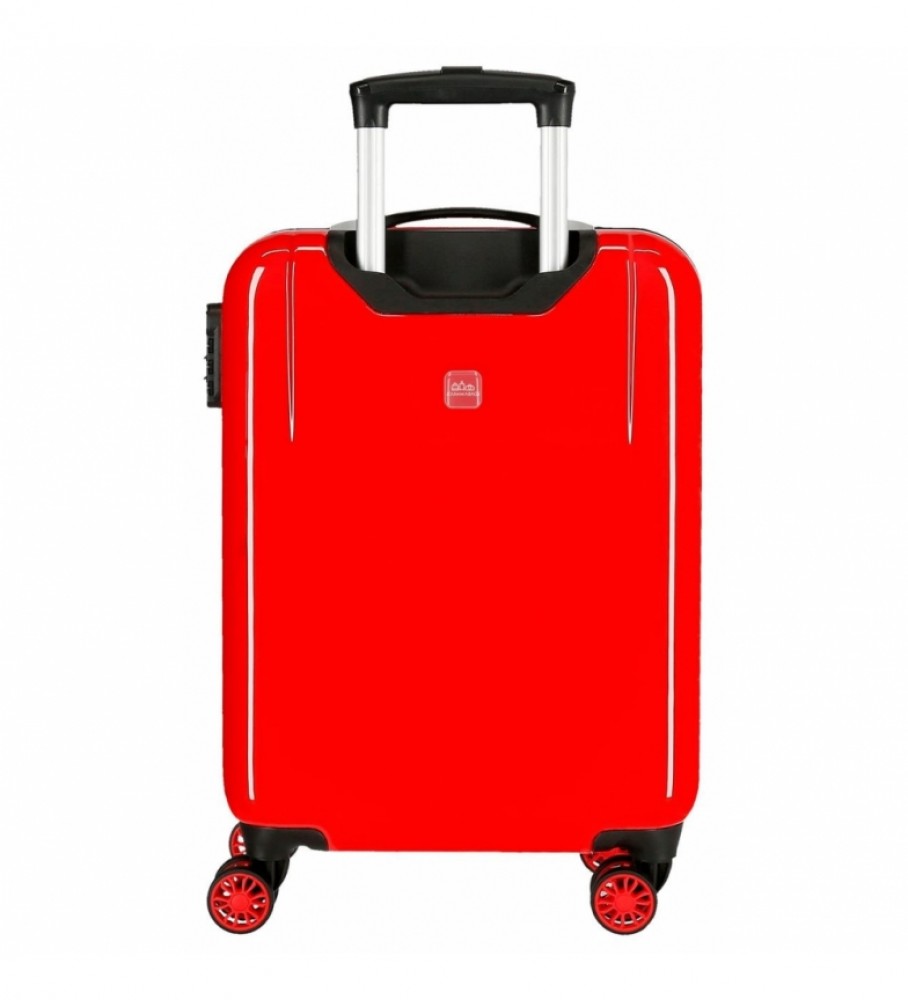 Mala de cabine rígida Disney Mickey na Lua 55cm Vermelha -38x55x20cm-